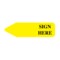 Nevs Labeling Flag - Imprinted - Sign Here - Yellow - Re Fill - 9/16" x 2" NEV91001 - alternate 1